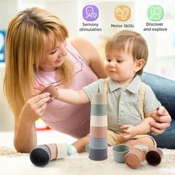 vrajvilla Stacking Cups for kids 8 Pcs, Baby Stacking Toy, Nesting Cups for Boys & Girls image 5