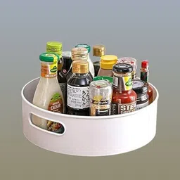 rudbax Plastic circular Twisting Holder Shelf – Indoor & Cooking Area Storage Basket-picture-26