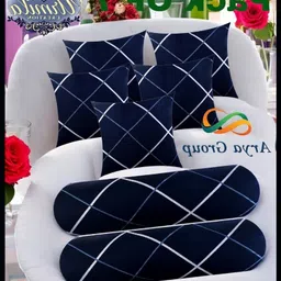 urmila creation Microfibre Bolster Pack of 7 Stripes 5 Cushion 2 Bolster-picture-27