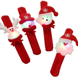 prisma collection New_Slap Bracelet Fashion Light up Cartoon Cute Slap Santa Slap Bracelets Ribbon Garlands Pack of 4 image 2
