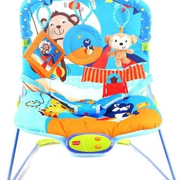 luvlap Magic Circus Baby Bouncer with Soothing Vibration and Music Rocker and Bouncer image 2