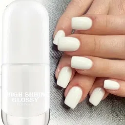 yawi Glossy Finish, Long Lasting Nail Paint White-picture-21