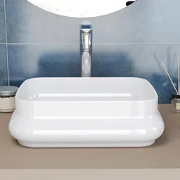 clayplus PREMIUM GRADE CERAMIC TABLE TOP WASH BASIN ( 17.5 * 14 ) Table Top Basin image 2