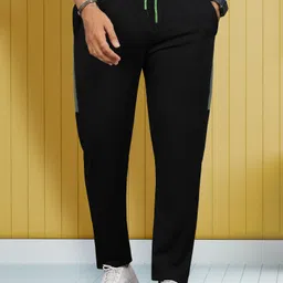 vebnor Men Self Design Black Track Pants image 3
