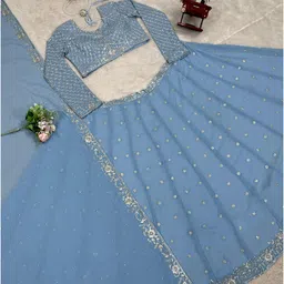 dhrishutextile Embroidered Semi Stitched Lehenga Choli image 4
