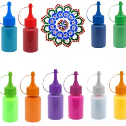 zyra deco Pack of 10 Rangoli Powder-picture-29