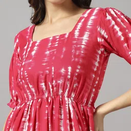 femvy Printed Crepe Stitched Anarkali Gown image 4