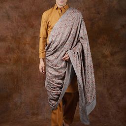 Exotic India Paisley Aari Embroidered Pure Woollen Shawl-picture-34