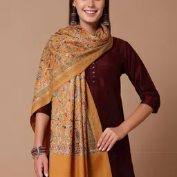 SWI Stylish Aari Embroidery Wool Shawl image 1