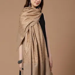 SWI Stylish Floral Embroidery Aari Work Shawl-picture-25