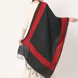 Moda Chales Ethnic Motifs Embroidered Woollen Shawl image 2