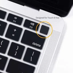 Saco Keyboard Protector Silicone Skin Cover for 2020 MBook 13 Inch A2179 (US Layout) with Touch ID (NOT FIT 2018-2019 Air 13) Laptops - Black Laptop Keyboard Skin image 3