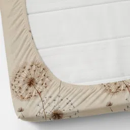 decent home Cotton Queen Fitted (Elastic) 240 TC Floral Bedsheet image 4