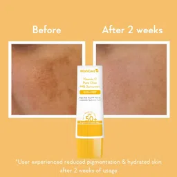 wishcare Sunscreen - SPF 50+ PA++++ Vitamin C Pure Glow Face Sunscreen SPF 50 PA++++ -Broad Spectum Ultra Light image 3