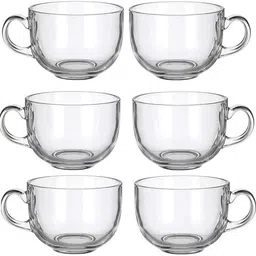 Pack of 6 Glass Glass green tea and Glass Coffee Cup (140 ml, Pack of 6)-image-0