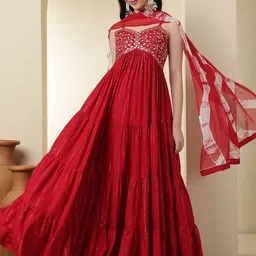 glam roots Women Viscose Rayon Kurta Dupatta Set-picture-27