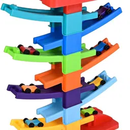 funnstyle Zig Zag Ramp Racer Toy – Car Racing Track Set with Mini Cars for Kids & Toddlers-picture-26