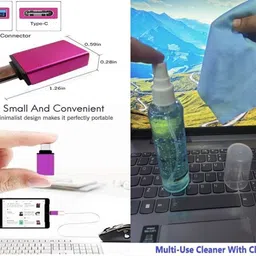 ANJO USB Keyboard-LED Mouse-Non Slip Mouse Pad-Cleaner-OTG C Type Combo Set image 2