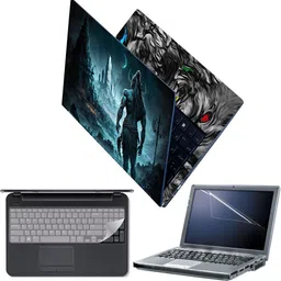 Techfit Full Body Laptop Skin with Screen Guard and Key Guard - Lord Shiva 3D Back Pose Combo Set-picture-38