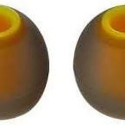 BUMTECH (Pack of-8 pcs ) Soft Silicone Multi Color Rubber Replacement Medium Size Eds for Headphones Yellow & Black Silicone replacement In The Ear Headphone Cushion ( Yellow & Black) In The Ear Headphone Cushion image 2