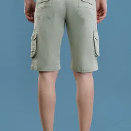 nivasu Solid Men Light Green Cargo Shorts image 2