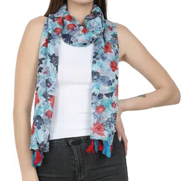 stolevilla Printed Chiffon Women Multicolor Scarf, Stole, Fancy Scarf image 3