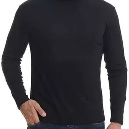 oishee Men Striped High Neck Black Sweater-picture-33