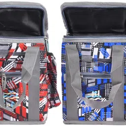 Combo 2 Offer Lunch Bags (MULTI COLOR 2 ) Branded Premium Quality Carry on Tote for School Office Picnic Travel Camping Outdoor Pouch Holder Handbag Compact Heat Preservation Waterproof Hygiene Meal Prep Box Bag for Men Women and Kids, Color (COMBO 2 MULTI COLOR ) Small Travel Bag - midam sized Waterproof Lunch Bag Waterproof Lunch Bag-image-15