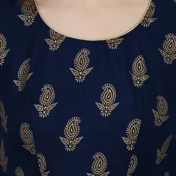 poshak Women Printed Cotton Blend Flared Kurta image 5