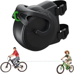 Bicycle Tow Rope Adjustable Safety Towing Kids 450lbs Black-image-3