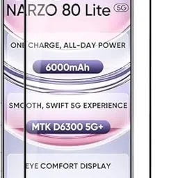 EITANSHA CREATION Edge To Edge Tempered Glass for realme NARZO 80 Lite 5G, Realme NARZO 80 Lite-picture-39