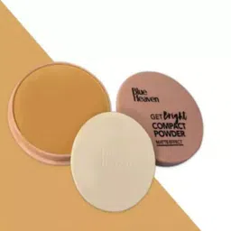 blue heaven GET BRIGHT COMPACT POWDER [ CARAMEL , 16g] Compact image 4