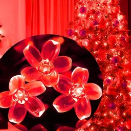 glowserie 14 LEDs 3 m Red Steady Flower Rice Lights-picture-35