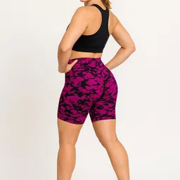 shoppy villa Solid Women Purple Gym Shorts, High Waist Shorts, Running Shorts, Sports Shorts, Swim Shorts-picture-13