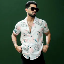 laxmitextile hubb Men Regular Fit Solid Spread Collar Casual Shirt image 1