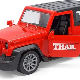 kidiverse Metal Pull Back Thar Toy Car with Light & Music, Openable Doors Zinc Alloy image 3