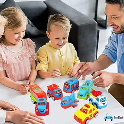 weegly Unbreakable Pull Back Vehicles| Push and Go Crawling Toy for Kids image 5