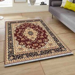 presto Beige Persian Polyester 5 ft x 7 ft Machine Made Carpet-picture-45