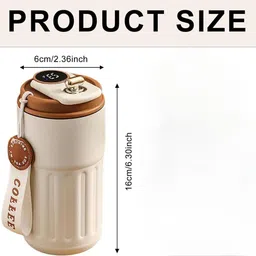jemica Coffee,Vacuum Insulated Tumbler with temperature display Plastic Coffee Plastic Coffee Mug image 5