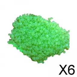 UJEAVETTE 6x3-5mm Resin Glow in A Dark Pebbles Rocks Sand Accessory for Potted Plant Decor Green 50g image 2