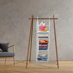zordik Foldable Cloth Hanging rack for wardrobes Closet Organizer image 2