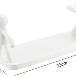 webdealz Multipurpose Self Adhesive Wall Mount Floating Shelf and Rack X2.205 Plastic Wall Shelf image 2