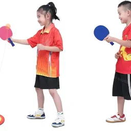 zuuluzrs OFFER Ping Pong Table Tennis Trainer with 2 Wooden Rackets & 2 Balls TIME Table Tennis Kit-picture-21