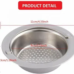 kitchenfest Kitchen Sink Stainless Steel Push Down Strainer image 2