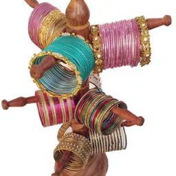 purchaze24x7 Wooden Handicraft Bangle And Chudi Stand Bangles Vanity Box image 1