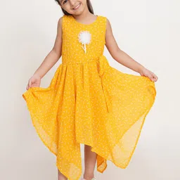 Creative Kids Conversational Printed Georgette Fit & Flare Maxi Dress-image-46