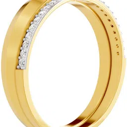 sparq Certified Lab Grown Diamond & 925 Sterling Silver Gold Plated Ring image 3