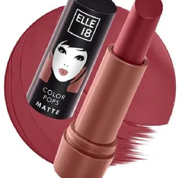elle 18 Color Pops Matte, Brown Temptation, Matte Finish, Moisturising Lipstick image 2