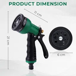 okasta Multi-function Garden Hose/Pipe Water Spray Gun 8 MODE Nozzle 10 L Hose-end Sprayer image 4