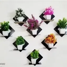 jetbull Unique & Strong Mdf Wooden Wall Hanging/Flower Pot Stand - Pack of 8 Pack of 8-picture-25